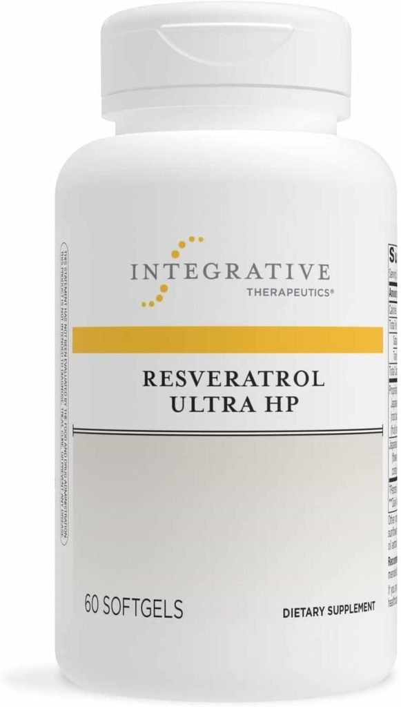 Ολοκληρωτικά Θεραπευτικά Resveratrol Ultra HP - Συμπλήρωμα στήριξης της υγείας της καρδιάς για την καθημερινή αντιοξειδωτική υποστήριξη*- μία φορά την ημέρα, μη σόγια Softgel - χωρίς γλουτένη & χωρίς γαλακτοκομικά - 60 Softgels (60 μερίδες)