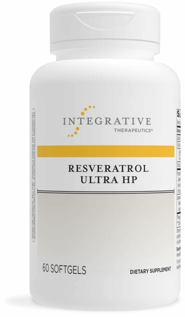 Ολοκληρωτικά Θεραπευτικά Resveratrol Ultra HP - Συμπλήρωμα στήριξης της υγείας της καρδιάς για την καθημερινή αντιοξειδωτική υποστήριξη*- μία φορά την ημέρα, μη σόγια Softgel - χωρίς γλουτένη & χωρίς γαλακτοκομικά - 60 Softgels (60 μερίδες)