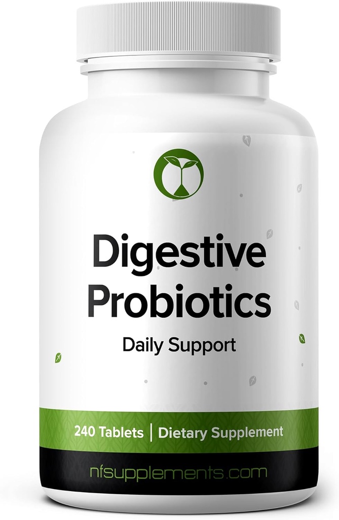 Probiotics for Digestive Health Supports Bloating & Regularity Supplement 240 Tablets 3 Billion CFU (240, Digestive Probiotics)