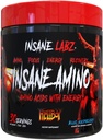 Insane Labz Insane Amino Hellboy Edition, BCAA με την ενεργειακή εστίαση αποκατάσταση μυών, Intra Processed Powder, 2 1 1 διακλαδισμένη αλυσίδα Amino Acid Powder, 30 Srvgs, Blue Raspberry