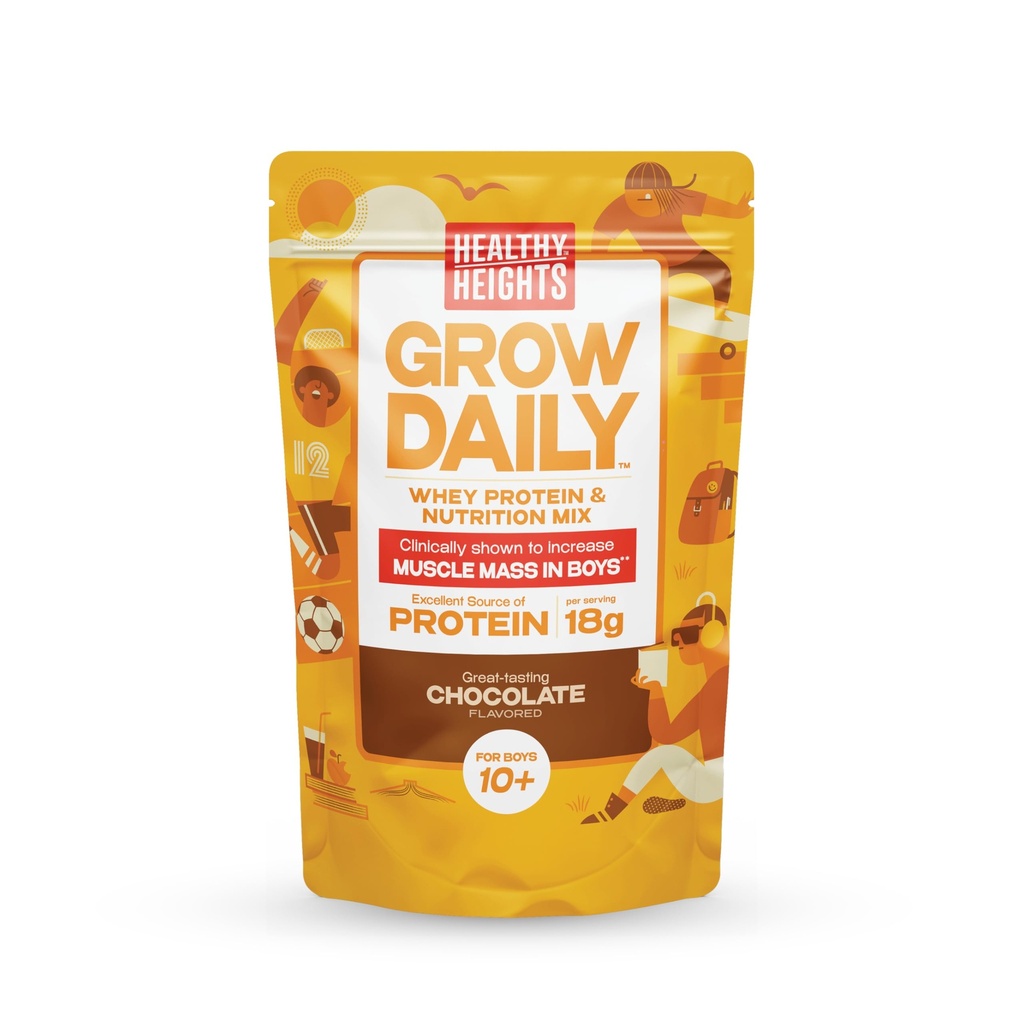 Healthy Heights Grow Daily Kids Protein Drink Mix (Chocolate) - Υψηλή πρωτεΐνη Shake για αγόρια 10+