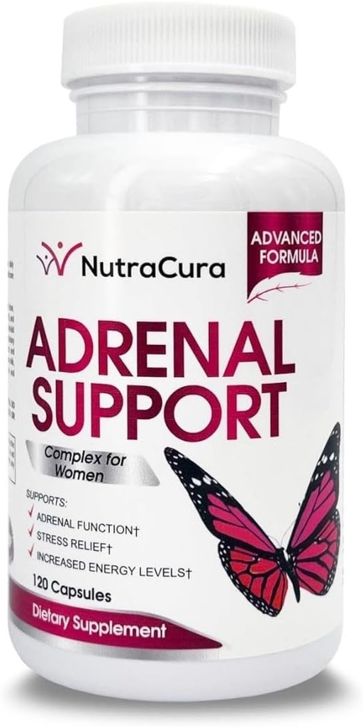 Adrenal Support for Women - Adrenal Fatigue Supplement - Cortisol Manager - Μια σύνθετη φόρμουλα φυσικών συστατικών, περιλαμβάνει Ginseng, Τυροσίνη, Ashwagandha Rhodiola Rosea. 120 Καψάκια