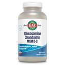 KAL Glucosamine Chondroitin MSM D-3, συμπλήρωμα κοινής υποστήριξης, 1.500 mg γλυκοσαμίνης Sulfate, 1.200 mg Chondroitin Sulfate, 1.000 mg MSM, Plus Βιταμίνη D3 & Βιταμίνη C, 40 Σερβιέτες, 120 δισκία