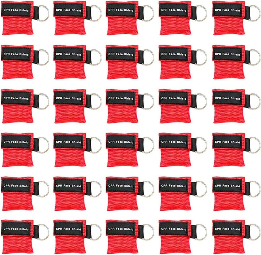 CPR Mask, Disposable CPR Shield Mask Emergency Mask with One-Way Valve Breathing Barrier for First Aid