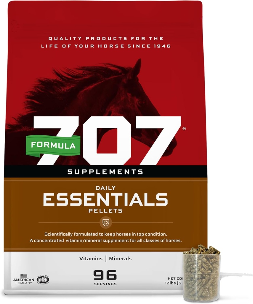 Formula 707 Daily Essentials Equine Supplement, 12 LB Bag – Πλήρης Βιταμίνες και Ορυκτά για Ανώτερη Υγεία και Κατάσταση στα Άλογα