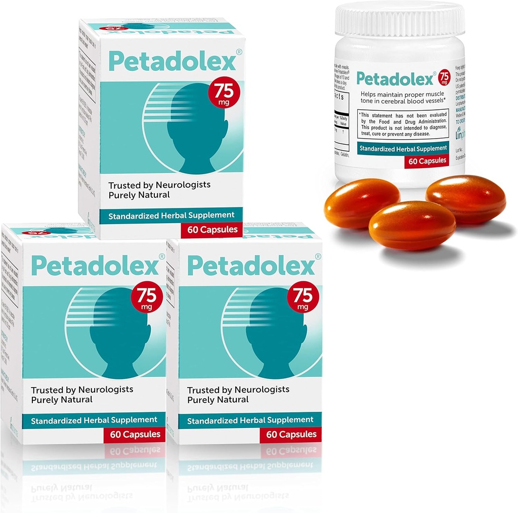 Linpharma 75 mg Πατενταρισμένο PA-free Butterbur Root Extract για την υγεία του εγκεφάλου - 3 Btl.