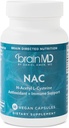 BRAINMD NAC - 60 κάψουλες Vegan - Αντιοξειδωτικό + Ανοσολογική Υποστήριξη - Χωρίς γλουτένη - 60 εξυπηρετήσεις