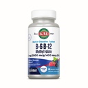 KAL Vitamin B-6 B-12 Methyl Folate ActivMelt, Vitamin B Supplement, Heart Health, Energy and Red Blood Cell Support with Methyl B12 and DFE Folic Acid, Natural Berry Flavor, 60 Servings, 60 Micro Tabs