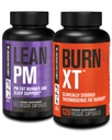 Jacked Factory Lean PM Night Time Fat Burner, Sleep Aid Suppressant, & Appetite Suppressant (60 Κάψουλες) & Burn-XT Clinically Studied Fat Burner & Weight Loss Supplement (120 Κάψουλες)