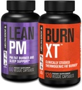 Jacked Factory Lean PM Night Time Fat Burner, Sleep Aid Suppressant, & Appetite Suppressant (60 Κάψουλες) & Burn-XT Clinically Studied Fat Burner & Weight Loss Supplement (120 Κάψουλες)