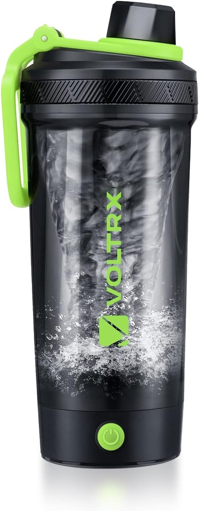 VOLTRX Shakeer μπουκάλι, Gallium USB C επαναφορτιζόμενος ηλεκτρικός αναμείκτης πρωτεϊνών, κύπελλα αναδευτήρα για την πρωτεΐνη και την αντικατάσταση γεύματος Shakes, BPA δωρεάν, Made with Tritan, 24oz
