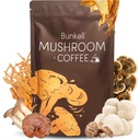 Mushroom Coffee, Adaptogenic 6 Μανιτάρια με Lion's Mane, Reishi, Cordyceps, Shiitake, King Trumpet & Turkey Tail, Instant Coffee Powder για την ενέργεια, Digetion & Immune Support, 30 Σερβιέτες