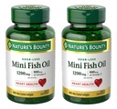 Nature's Bounty Mini Fish Oil Softgels 1290 mg, Omega-3, Υποστηρίζει την υγεία της καρδιάς, Odor-Less, 90 Mini Coated Softgels - Συσκευασία των 2