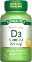 Nature's Truth Vitamin D3 5000 IU (125 mcg) 