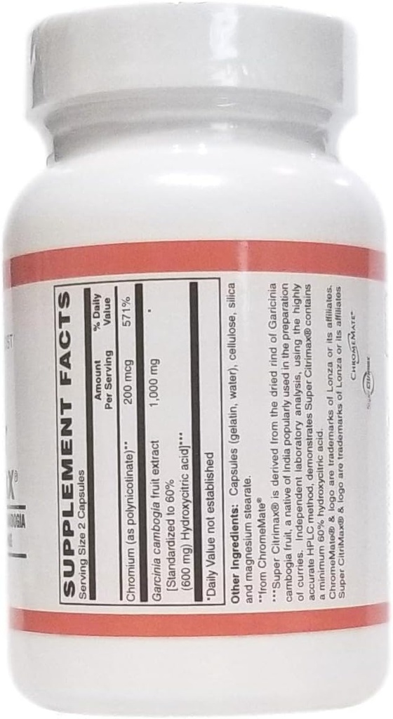Super Citrimax, 1000mg Garcinia Cambogia, 90 κάψουλες