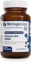 Metagenics Vitamin D3 5000 - For Immune Support, Bone Health & Heart Health* - High Potency Vitamin D - Non-GMO - Gluten-Free
