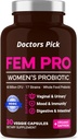 Fem Probiotics για τις γυναίκες. 17 Κλινικά Αποτελεσματικές Στρώσεις για Κολπική, Επιπεφυκτική & Ανοσοποιητική Υποστήριξη, Ουρολογική Φυλλαδική Υγεία, Ισορροπία pH και Mood. Οργανικά προβιοτικά, 30 κάψουλες λαχανικών