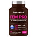 Fem Probiotics για τις γυναίκες. 17 Κλινικά Αποτελεσματικές Στρώσεις για Κολπική, Επιπεφυκτική & Ανοσοποιητική Υποστήριξη, Ουρολογική Φυλλαδική Υγεία, Ισορροπία pH και Mood. Οργανικά προβιοτικά, 30 κάψουλες λαχανικών