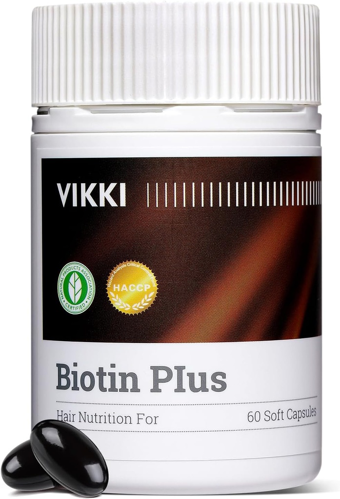 Vikki Multivitamin συμπλήρωμα για γυναίκες & άνδρες Βιταμίνες για την ανάπτυξη των μαλλιών με βιταμίνες C B2 για το δέρμα των μαλλιών και τα νύχια Υγεία, Thicker μαλλιά, ρυτίδες, λεπτές γραμμές, φροντίδα του δέρματος -60 κάψουλες