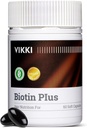Vikki Multivitamin συμπλήρωμα για γυναίκες & άνδρες Βιταμίνες για την ανάπτυξη των μαλλιών με βιταμίνες C B2 για το δέρμα των μαλλιών και τα νύχια Υγεία, Thicker μαλλιά, ρυτίδες, λεπτές γραμμές, φροντίδα του δέρματος -60 κάψουλες