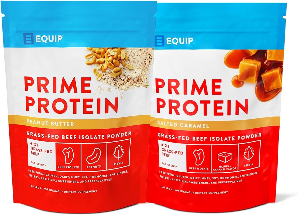Equip Foods Πρωτεϊνική Σκόνη Φυστικοβούτυρο & Πρωτεϊνική Σκόνη Αλμυρή Καραμελή