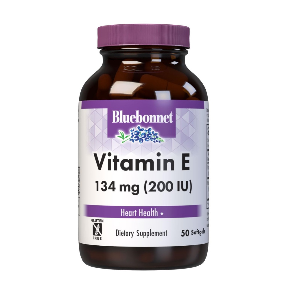 Bluebonnet Vitamin E 200 IU Mixed Softgels, 50 Count