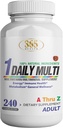 Multivitamin, Multimineral Supplement w/Antioxidants, Zinc, Βιταμίνη D3 & B Βιταμίνες, Χωρίς γλουτένη, Μη ΓΤΟ Συστατικά - (240 Count) 365 Υγεία