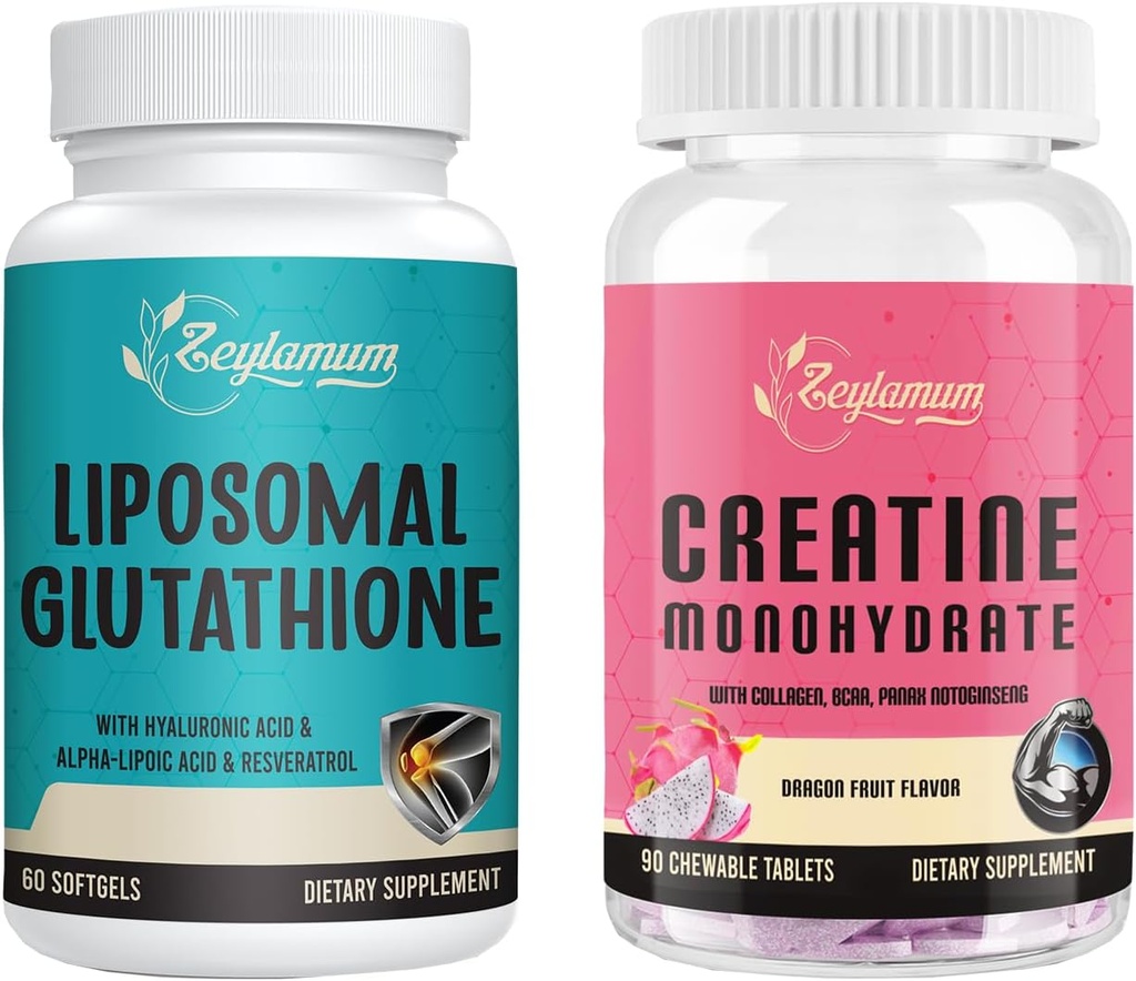 Liposomal Glutathione 1 Pack & Creatine Monohydrate 1 Pack