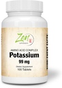 Συμπληρώματα Zen - Κάλιο 99 mg (Amino Acid) 100-Tabs - Φόρμουλα Ισορροπίας υγρών & ηλεκτρολυτών - Υποστήριξη λειτουργίας καρδιάς, νεύρων και μυών