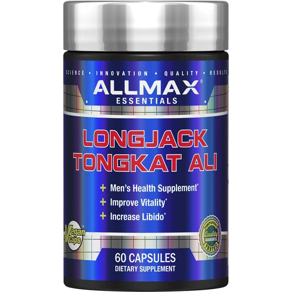 ALLMAX Απαραίτητα LongJack Tongkat Ali - 60 κάψουλες - Συμπλήρωμα για την υγεία των ανδρών - Βελτιώνει τη ζωτικότητα - 60 εξυπηρετεί