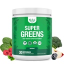 Φωλιασμένα φυσικά Super Greens Daily Superfood Powder - Certified USDA Organic Green Powder w/20+ Whole Foods, Spirulina Powder,Wheat & Barley Grass - Probiotics, Fiber & Enzymes - Αρχική Γεύση, 30