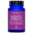 FRISKA Nightly Reboot Enzyme and Probiotics Supplement, Προάγει την Καλύτερη Πέψη και τον Ύπνο, Υποστηρίζει την Υγεία των Ούλων για άνδρες και γυναίκες, Μελατονίνη, Χαμομήλι, 30 Κάψουλες