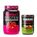 Nutrology TRIPACT Protein Powder, 7-in-1 Meal Replacement Shake, Superberry (40 Servings) Greens & Fruits Powder-Naturally Sourced Superfood, Chocolate (30 Servings)