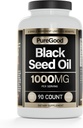 Κάψουλες Μαύρου Λαδιού Σπέρματος, 500 Mg, Ψυχρή πίεση υψηλής ισχύος Digestive Aid, 90 Count 100% Non GMO Pure Black Cumin Speed Oil Capsules