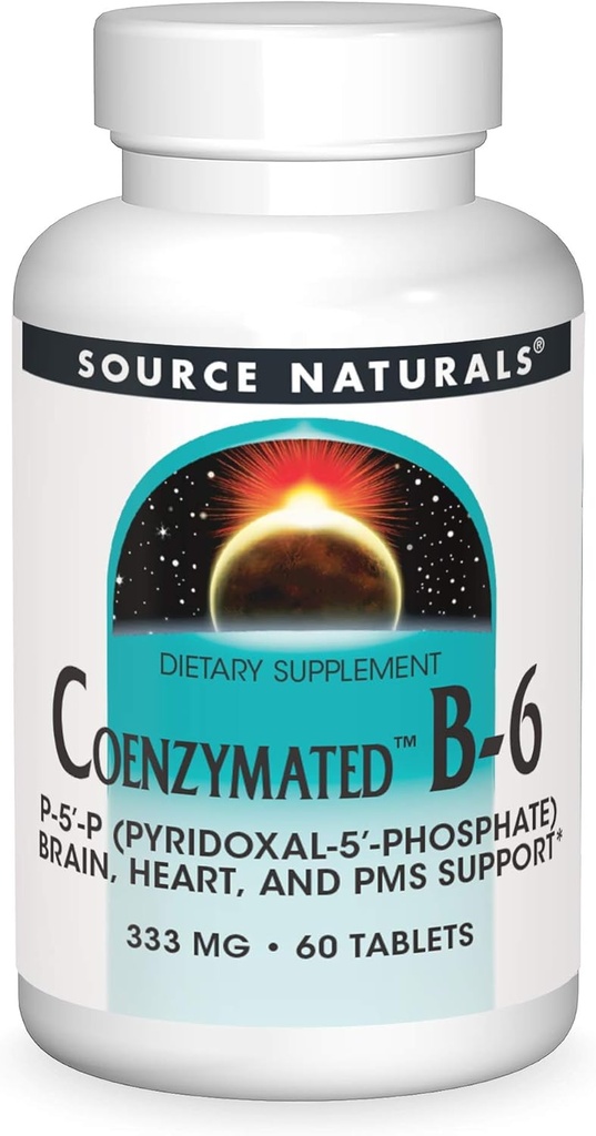 Source Naturals Coenzymated B-6, Προωθεί ένα υγιές νευρικό σύστημα *, 333mg - 60 δισκία