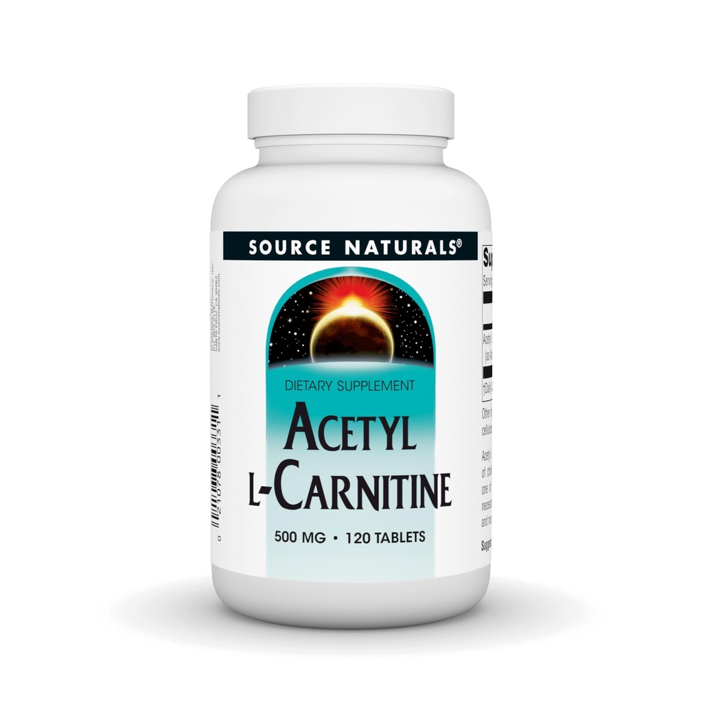 Source Naturals Acetyl L- Carnitine 500 Mg Tablet, 120 Count