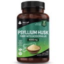 Κάψουλες Psyllium Husk Εμπλουτισμένες με τα προβιοτικά Συμπλήρωμα Ίνες Υψηλή Απορροή Δύναμη Συμβάλλει Προς την Οσφυϊκή και Πειθαρχική Υγεία από Σπόροι Plantago Ovata, Ispaghula Husk, Χωρίς Γλουτένη Made in UK