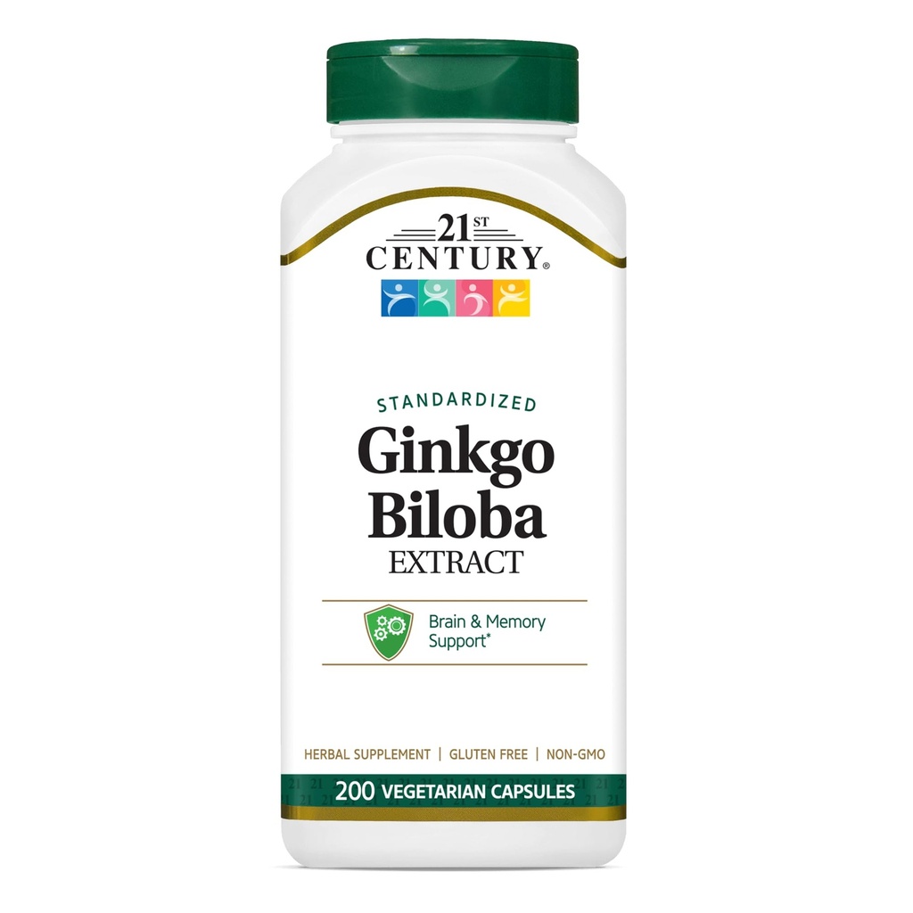 21ος αιώνας εκχύλισμα Ginkgo Biloba Veg-Capsules, 200-Count (21687)