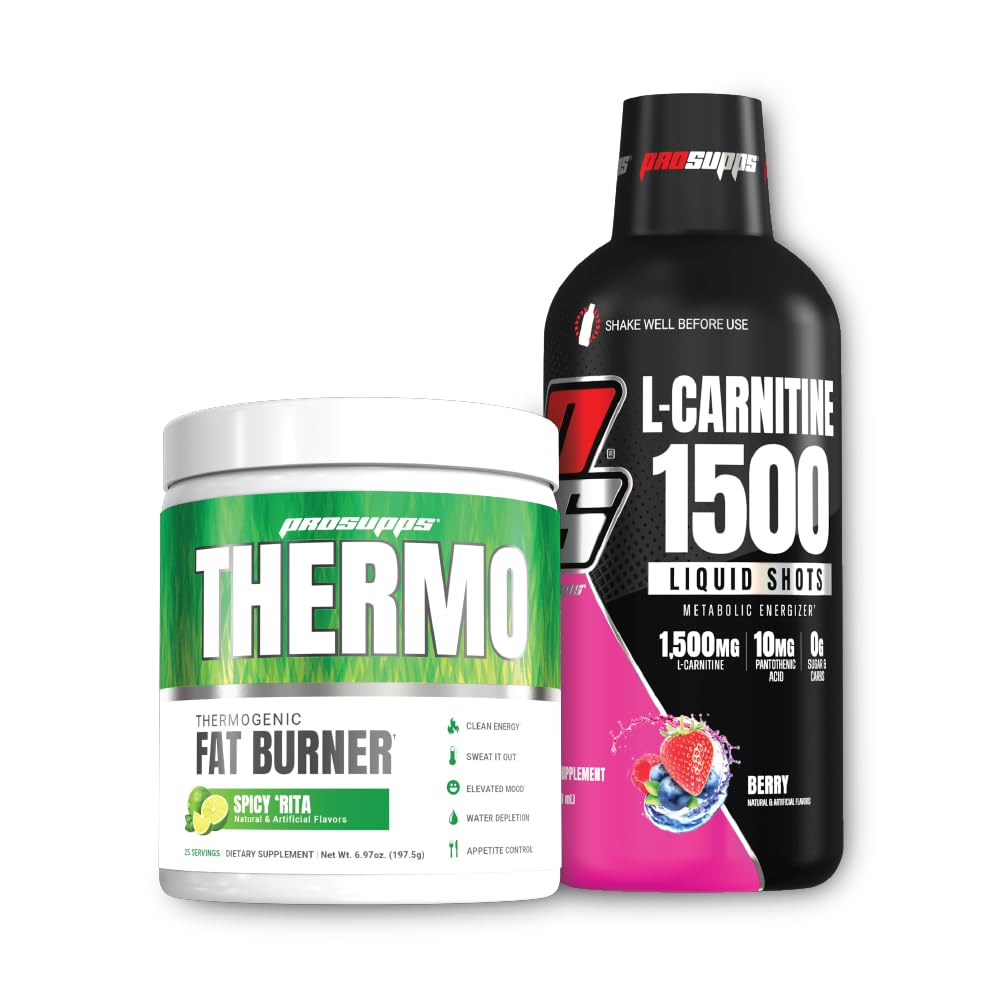 PROSUPPS Θερμο λιπαρό καύση θερμογόνο σκόνης Spicy Ρίτα και 1500 L-καρνιτίνη Berry - Διαχείριση βάρους και προ προπόνηση - Ενέργεια, Mood, Έλεγχος όρεξης -