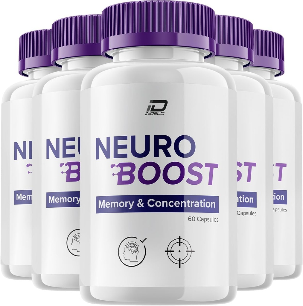 Neuro Boost Focus Supplement, Neuro Boost IQ Memory Focus and Cognative Support, Neuro Booster Pills Nootropic, NeuroBoost to Boost Memory, Neuro Boost Vitamin Reviews (5 Συσκευασία - 300 Κάψουλες)