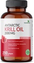 Futurebiotics Antarctic Krill Oil 2000mg with Astaxanthin, Omega-3s EPA, DHA and Phospholipids - 100% Pure Premium Krill Oil Heavy Metal Tested, Non GMO – 250 Softgels