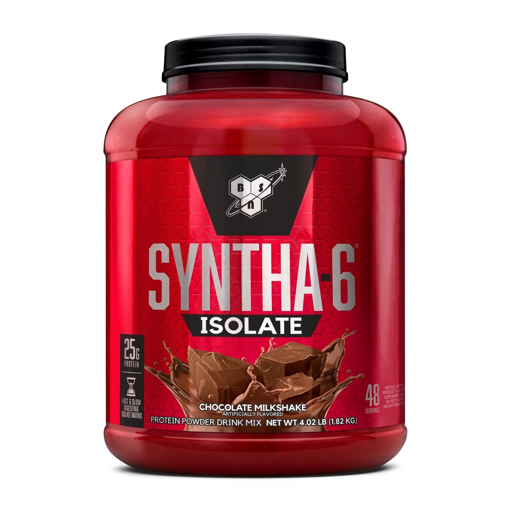 BSN SYNTHA-6 Isolate Protein Powder, Chocolate Protein Powder with Whey Protein Isolate, Milk Protein Isolate, Flavor: Σοκολάτα Milkshake, 48 μερίδες (η συσκευασία μπορεί να διαφέρει)