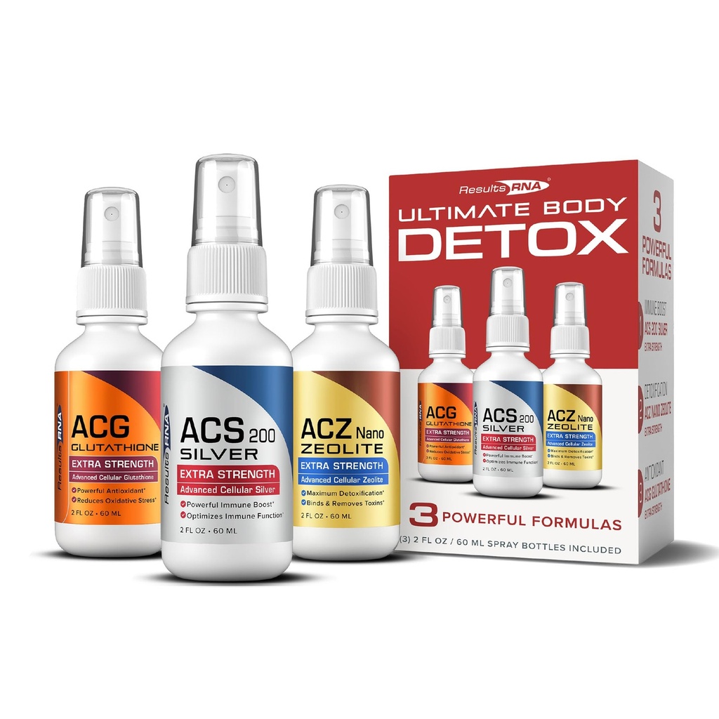 Αποτελέσματα RNA – Ultimate Body Detox Extra Strength System – ACS 200 Silver/ACZ Nano Zeolite/ACG Η γλουταθειόνη είναι κλινικά (2 oz - 30 εξυπηρετούν - 2.000mg)