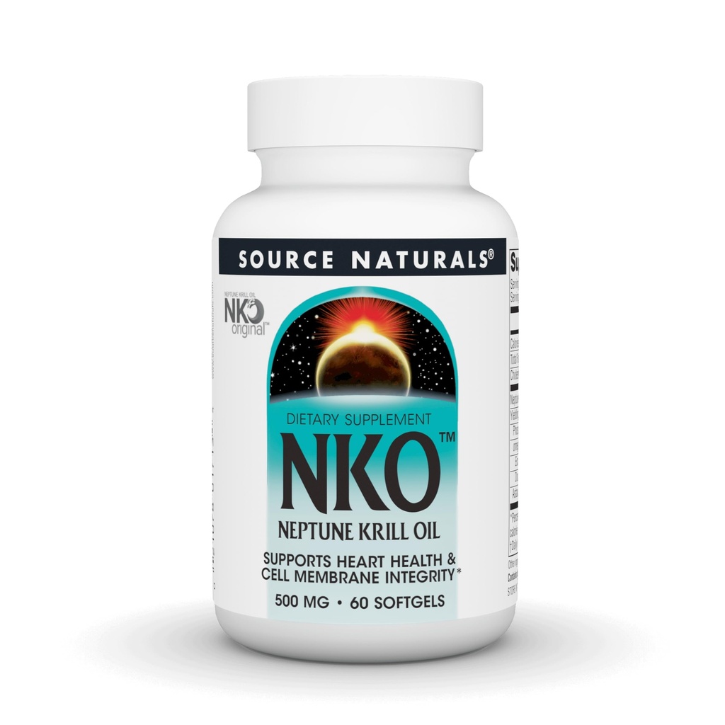 Πηγή Naturals NKO Neptune Krill Oil, υποστηρίζει την υγεία της καρδιάς & κύτταρα Membrane Ακεραιότητα* 500 Mg - 60 Softgels