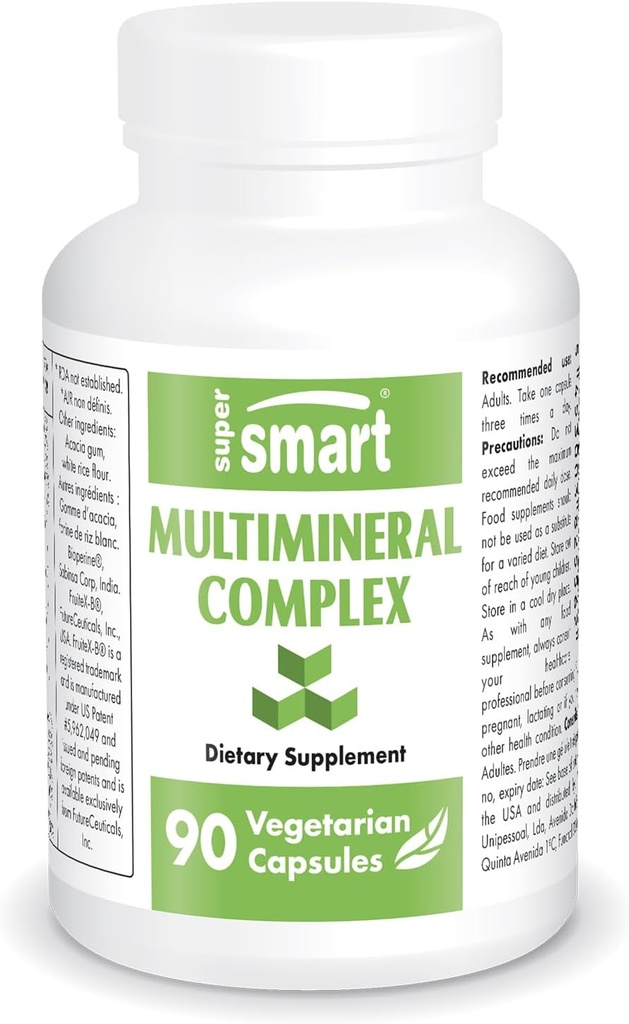 SuperSmart - Multimineral Complex Supplement (Full Spectrum) - με μαγνήσιο, ψευδάργυρο, βόριο, ασβέστιο, χρώμιο, σελήνιο, ιώδιο, κάλιο 