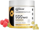 Glycinate Gummys Μαγνήσιο 500mg, Gummies χωρίς ζάχαρη με L-Tryptophan 500mg - Magnesium Gummies συμπλήρωμα Μασώμενα Gummies για γυναίκες & άνδρες Vegan, Organic Gummies 60 Count