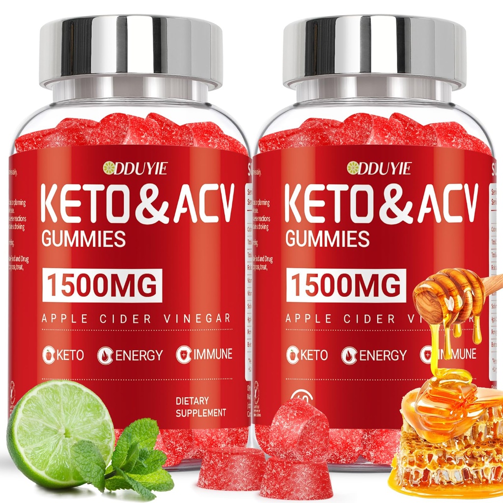Keto ACV Gummies for Weight Loss - 1500mg Keto ACV Gummies Advanced Weight Loss - with Pomegranate Beetroot & Vitamin B12 B6 - GMO Free & Made in USA - 120 Count (2 Pack)