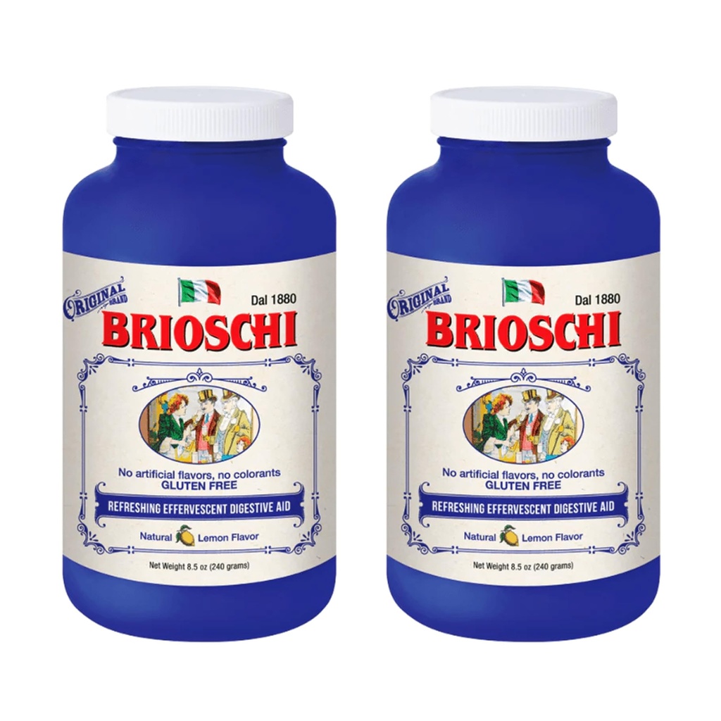 Brioschi Ιταλική Λεμόνι Γεύση Αναβράζοντα Heartburn, Αναστατωμένο Στομάχι, Οξύ Δυσπεψία, φιάλη 8,5 oz (πακέτο του 2)