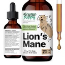 Forever Puppy Lions Mane Mushroom Supplement for Dogs - Brain & Focus Support - Liquid Lion's Mane Mushroom for Dogs - Βιταμίνες και συμπληρώματα κυνικών - Ζάχαρη & Αλκοόλ-Free Drops - 2 fl oz
