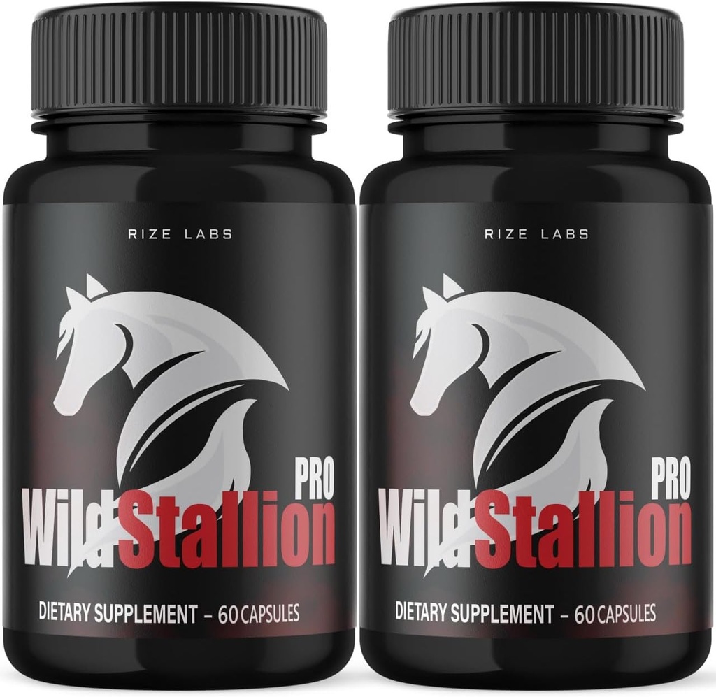 rize labs Wild Stallion Pro Κάψουλες, Wild Stallion Pro για τους άνδρες, Wild Stallion Pro Κριτικές συμπλήρωμα απόδοσης, Wild Stallion Pro Ανδρική Υποστήριξη (120 κάψουλες) (Pack of 2)